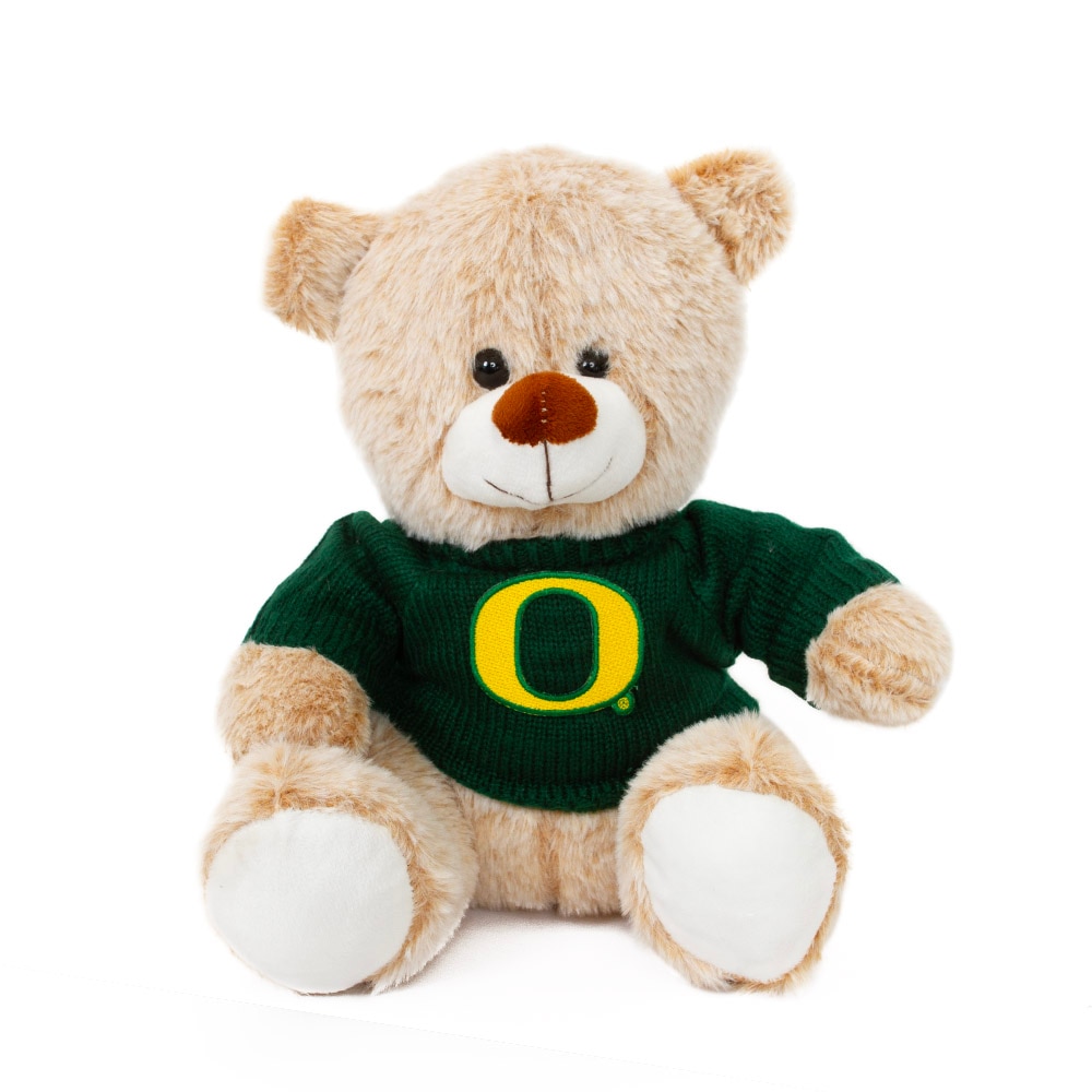 Classic Oregon O, Spirit Product, Brown, Plush, Polyester, Gifts, Elliott, Green Sweater, Bear, 953102